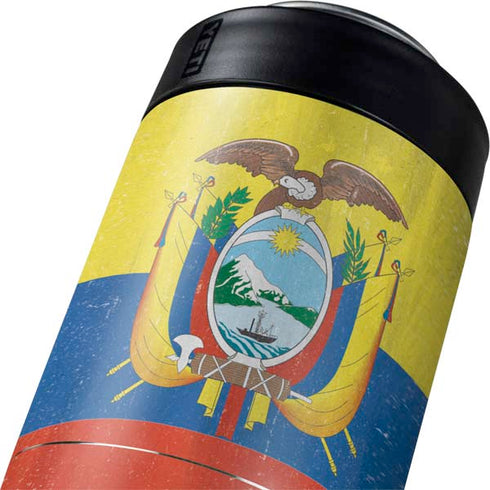 Ecuador Flag Distressed Yeti Colster Can Insulator  Skin